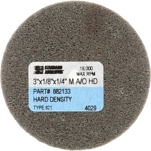 Disque unitaris&eacute; Standard Abrasives, 3" x 1/4", Arbre de 1/4", Grain de Fin, Oxyde d'aluminium D. Morneault & Fils