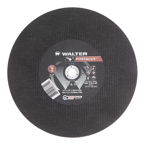 Portacut High Speed Cut-Off Wheel, 14" x 1/8", 3/4" Arbor, Type 1, Aluminum Oxide, 5400 RPM D. Morneault & Fils