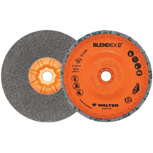 Blendex U Finishing Cup Disc, 5" Dia., Fine Grit, Silicon Carbide D. Morneault & Fils