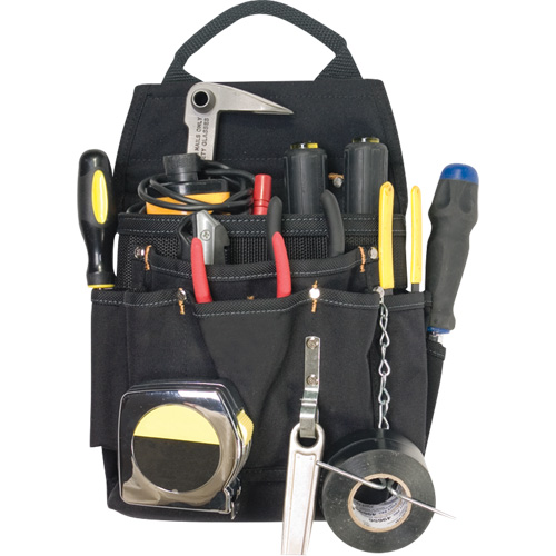 Professional Electrician's Pouches, Multiple Tool Holder, Polyester, 11 Pockets D. Morneault & Fils