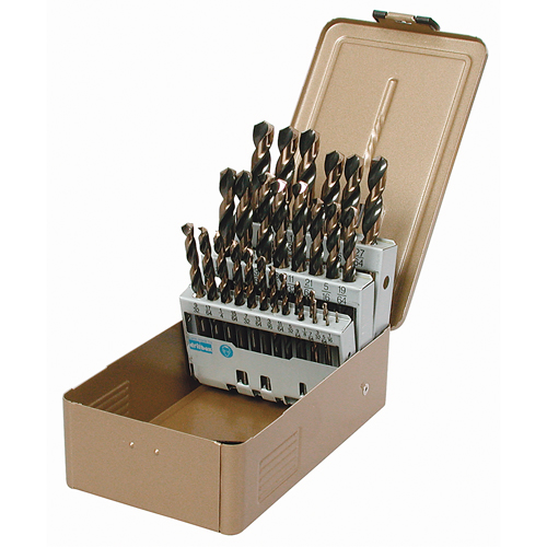 Jobber Length Drill Set, 15 Pieces, High Speed Steel D. Morneault & Fils