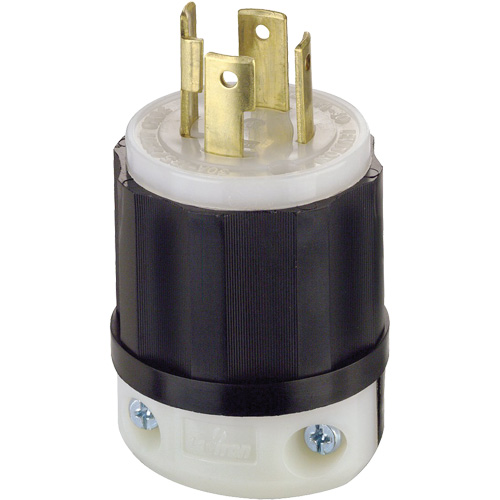 3-Pole 4-Wire Grounding Locking Plug, Nylon, 30 Amps, 125 V/250 V, L14-30P D. Morneault & Fils