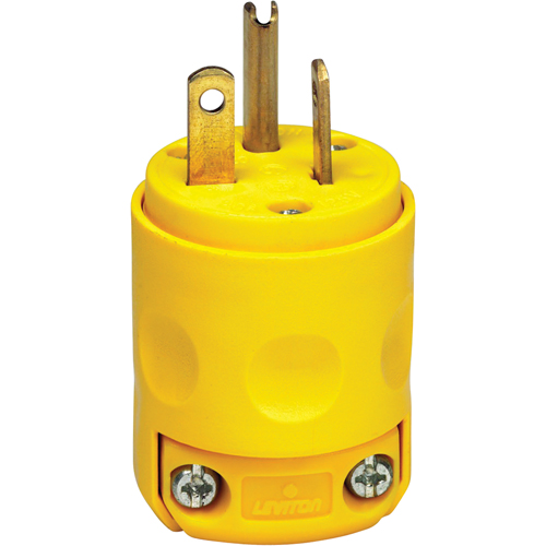 Fiche &agrave; lame droite de qualit&eacute; commerciale, Plastique, 20 A, 125 V D. Morneault & Fils