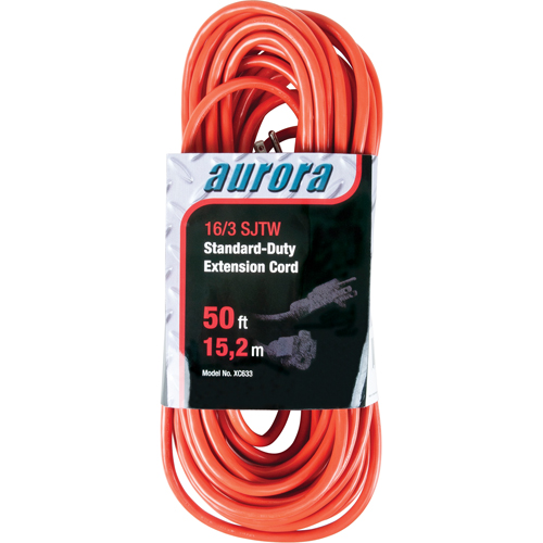 Extension Cord, Indoor/Outdoor, SJTW, 16/3 AWG, 13 A, 50' D. Morneault & Fils