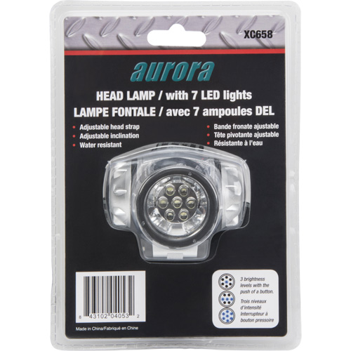 Headlamp, LED, 28 Lumens, 20 Hrs. Run Time, AAA Batteries D. Morneault & Fils