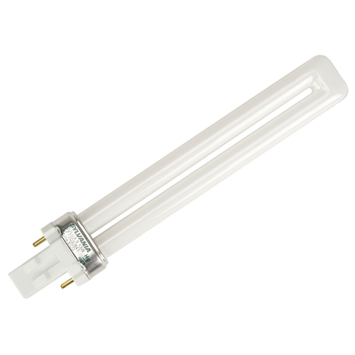 Dulux&reg; Compact Fluorescent, 800, 13 W, 4100 K, GX23 Base, 12000 hrs. D. Morneault & Fils