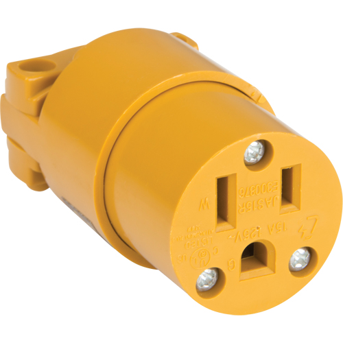 PVC Grounding Connector, 5-15R, Plastic D. Morneault & Fils