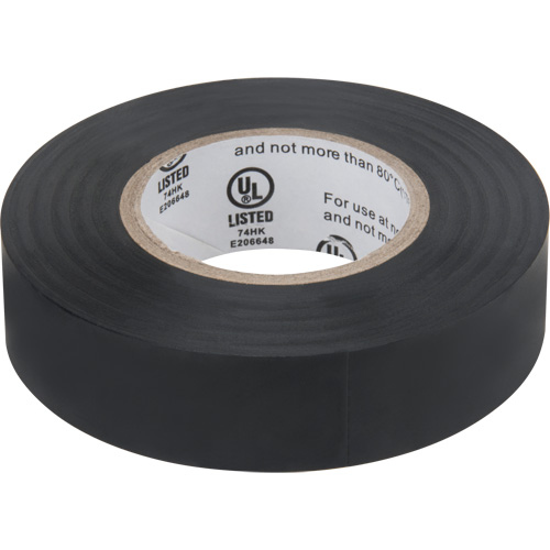 Ruban isolant, 19 mm (3/4") x 18 m (60'), Noir, 7 mils D. Morneault & Fils