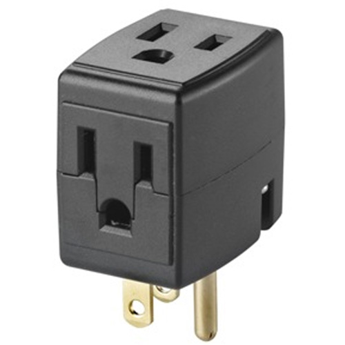Cube triple mis &agrave; la terre, 3 Prise(s), Aucune, 15 A, 1875 W, 125 V D. Morneault & Fils