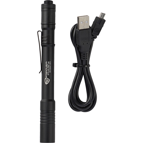 Lampe de poche stylo USB Stylus Pro, DEL, 350 lumens, Corps en Aluminium, piles Rechargeable, Compris D. Morneault & Fils