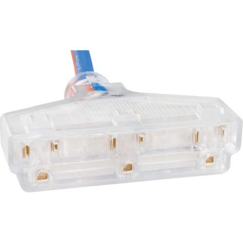 Cordon rallonge en caoutchouc TPE avec indicateur lumineux, Toutes saisons, SJEOW, AWG 12/3, 15 A, 3 prise(s), 25' D. Morneault & Fils