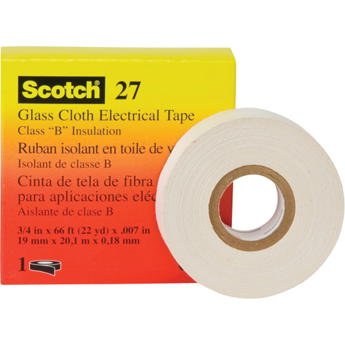 Scotch&reg; 27 Glass Cloth Electrical Tape, 12 mm (1/2") W x 20 m (66') L D. Morneault & Fils
