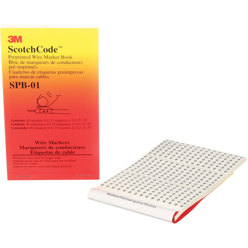 Livret d'&eacute;tiquettes pour le marquage de fils pr&eacute;imprim&eacute;es ScotchCode D. Morneault & Fils