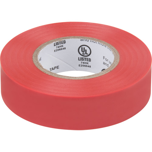 Electrical Tape, 19 mm (3/4") x 18 M (60'), Red, 7 mils D. Morneault & Fils