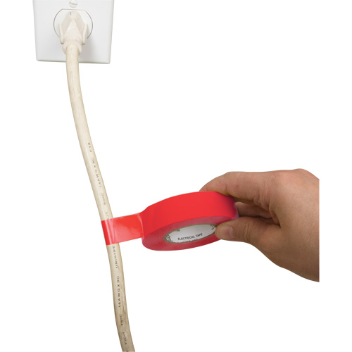 Electrical Tape, 19 mm (3/4") x 18 M (60'), Red, 7 mils D. Morneault & Fils