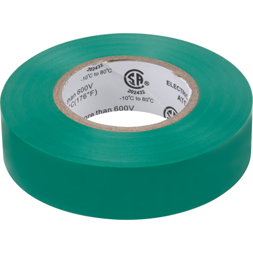 Ruban isolant, 19 mm (3/4") x 18 m (60'), Vert, 7 mils D. Morneault & Fils