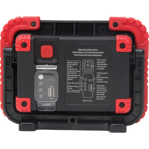 Portable Work Light, LED, 10 W, 1000 Lumens, Plastic Housing D. Morneault & Fils