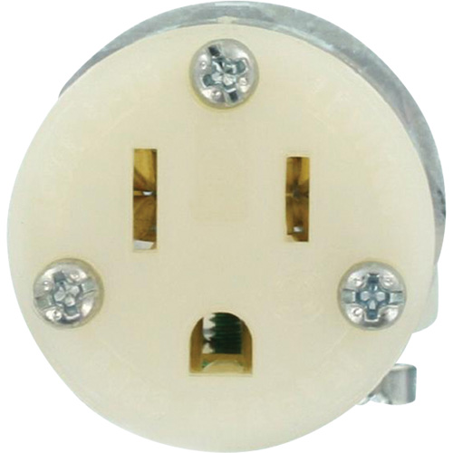 Hospital Grade Extension Plug Connector, 5-15R, Nylon D. Morneault & Fils