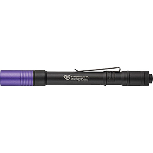 Lampe stylo UV avec port de recharge micro USB Stylus Pro, DEL, Corps en Aluminium, piles Rechargeable, Compris D. Morneault & Fils