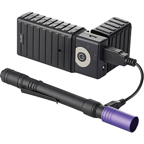 Lampe stylo UV avec port de recharge micro USB Stylus Pro, DEL, Corps en Aluminium, piles Rechargeable, Compris D. Morneault & Fils