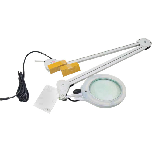 Magnifying Lamp, 3 Diopter, LED Light, 45" Arm, C-Clamp, Grey D. Morneault & Fils