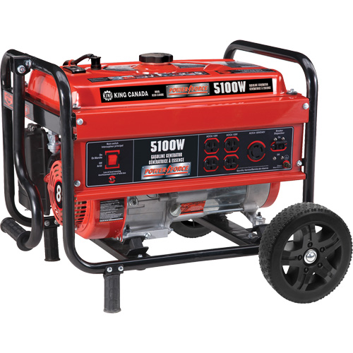 G&eacute;n&eacute;ratrice avec ensemble de roues, 5100 W de surtension, 4000 W nominale, 120 V/240 V, R&eacute;servoir de 15 L D. Morneault & Fils