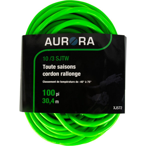 Industrial Extension Cord, All-Weather, SJTW, 10/3 AWG, 15 A, 100' D. Morneault & Fils
