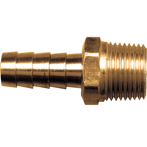 Male Hose Connector, Brass, 3/8" x 3/8" D. Morneault & Fils