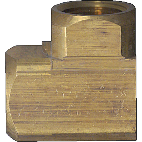 Extruded 90° Elbow Pipe Fitting, FPT, Brass, 1/8" D. Morneault & Fils
