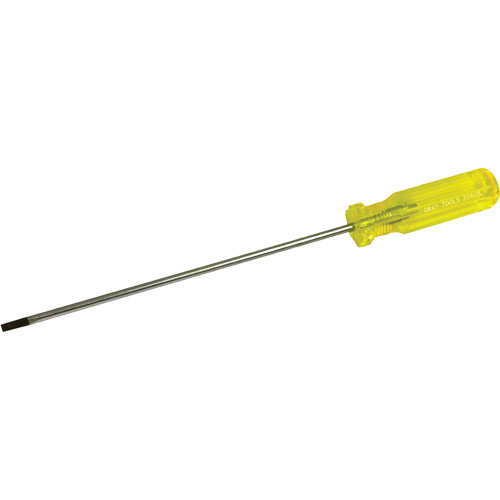 Slotted Electrician's Screwdriver, 3/16" Tip, Round, 11-1/2" L, Plastic Handle D. Morneault & Fils