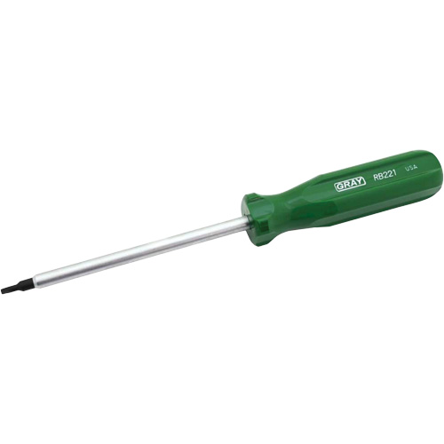 Extra-Long Square Recess Screwdriver, #1 Tip, Round, 10" L, Cushion Grip Handle D. Morneault & Fils