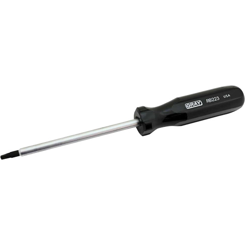 Extra-Long Square Recess Screwdriver, #3 Tip, Round, 10-1/4" L, Cushion Grip Handle D. Morneault & Fils