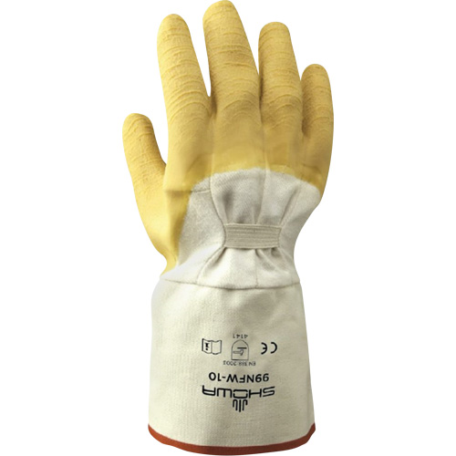 Gants robustes 99NFW, 10/Grand, R&ecirc;vetement Latex de caoutchouc, Enveloppe en Coton D. Morneault & Fils