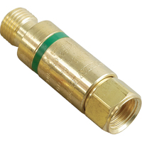 Antiretours pare-flammes - Oxy/gaz combustibles, Gaz combustibles (rouge)/Oxyg&egrave;ne (vert), Style pour adapteur de d&eacute;tendeur D. Morneault & Fils