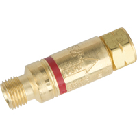 Antiretours pare-flammes - Oxy/gaz combustibles, Gaz combustibles (rouge)/Oxyg&egrave;ne (vert), Style pour chalumeau D. Morneault & Fils