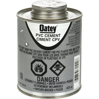 PVC Heavy-Duty Cement, 473 ml, Brush-Top Can, Grey D. Morneault & Fils