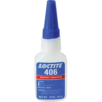 Adh&eacute;sif instantan&eacute; Prism 406, Transparent, Bouteille, 0,7 liq. oz. D. Morneault & Fils