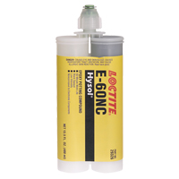 E-60NC Electrically Non-Corrosive Structural Adhesives, 400 ml, Dual Cartridge, Two-Part, Black D. Morneault & Fils