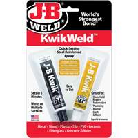 KwikWeld Epoxy, Two-Part, Tube, 2 oz., Grey D. Morneault & Fils