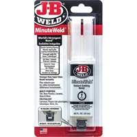 MinuteWeld Adhesive, 25 ml, Syringe, Two-Part, Clear D. Morneault & Fils