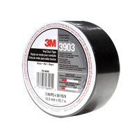 Rubans adh&eacute;sifs en vinyle 3903, 1245 mm (49") la x 46 m (151') lo, 6,5 mils, Noir D. Morneault & Fils