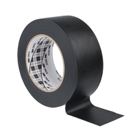 Rubans adh&eacute;sifs en vinyle 3903, 1245 mm (49") la x 46 m (151') lo, 6,5 mils, Noir D. Morneault & Fils