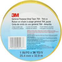 Ruban en vinyle pour travaux g&eacute;n&eacute;raux 764, 25,4 mm (1") la x 32,9 m (108') lo, 5 mils, Jaune D. Morneault & Fils
