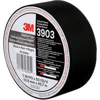 Rubans adh&eacute;sifs en vinyle 3903, 48 mm (2") la x 45 m (148') lo, 6,5 mils, Noir D. Morneault & Fils