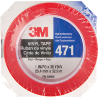471 Vinyl Tape, 25.4 mm (1") W x 32.9 m (108') L, 5.3 mils, Red D. Morneault & Fils
