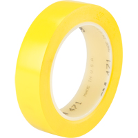 471 Vinyl Tape, 25.4 mm (1") W x 32.9 m (108') L, 5.3 mils, Yellow D. Morneault & Fils