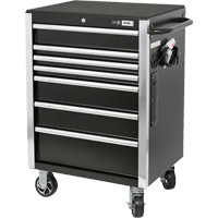 HDRC2807 HD Series Roller Cabinet, 7 Drawers, 27-4/5" W x 21-27/50" D x 40-31/100" H, Black D. Morneault & Fils