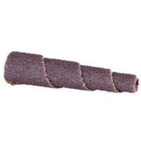 Cartouche de bande abrasive conique ALO, 100 Grain, 5/8" dia., Oxyde d'aluminium, 1-1/2" lo, 1/8" Dimension de l'arbre D. Morneault & Fils