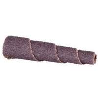 Cartouche de bande abrasive conique ALO, 60 Grain, 3/4" dia., Oxyde d'aluminium, 1-1/2" lo, 3/16" Dimension de l'arbre D. Morneault & Fils