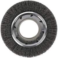 Crimped Wire Wheel Brush - Medium Face, 4-1/4" Dia., 0.012 Fill, 2" Arbor D. Morneault & Fils